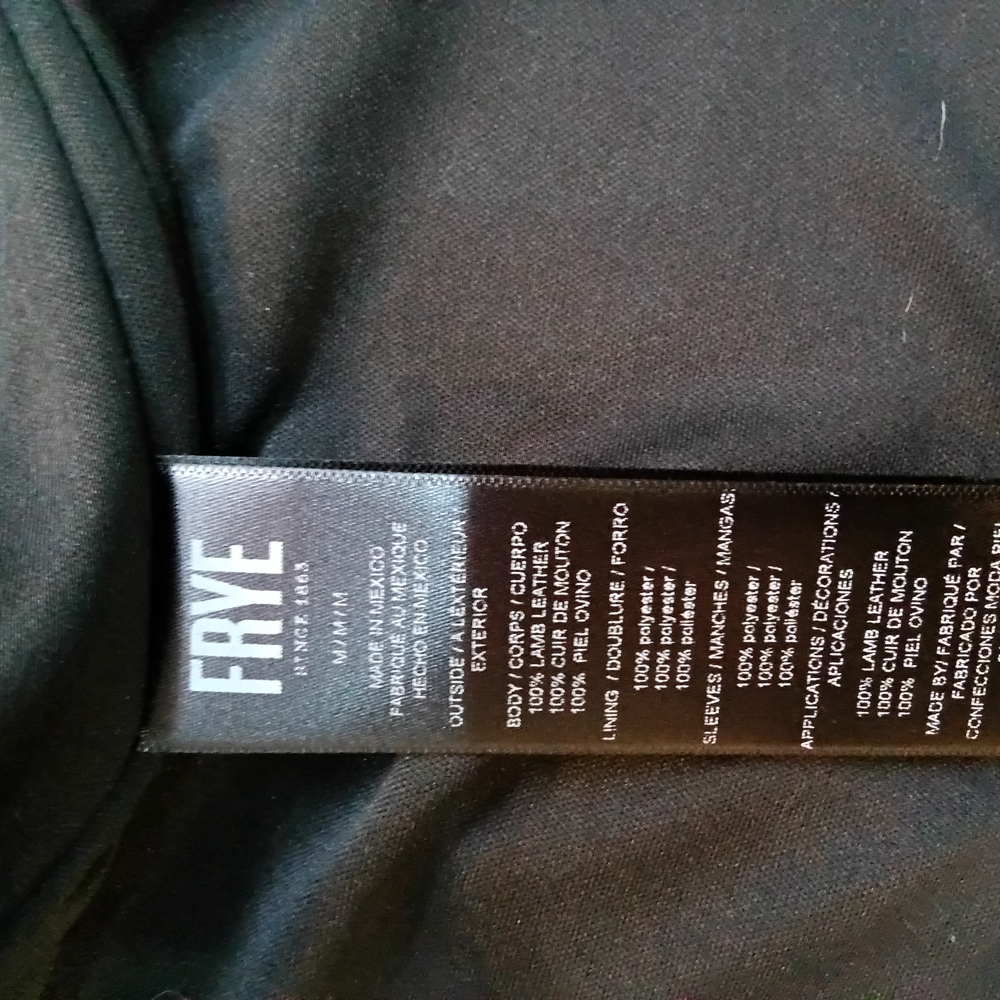 Frye Black Lamb Leather Racer Jacket - Picture 3 of 3